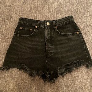 Zara high rise jean shorts